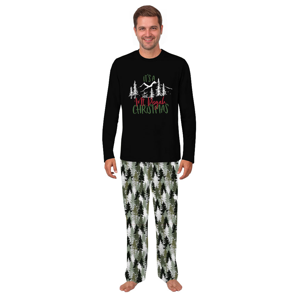 Mountain Christmas Pajamas With Personalized Name Family Christmas PJs Mountain Christmas Pajamas With Personalized Name Family Christmas PJs