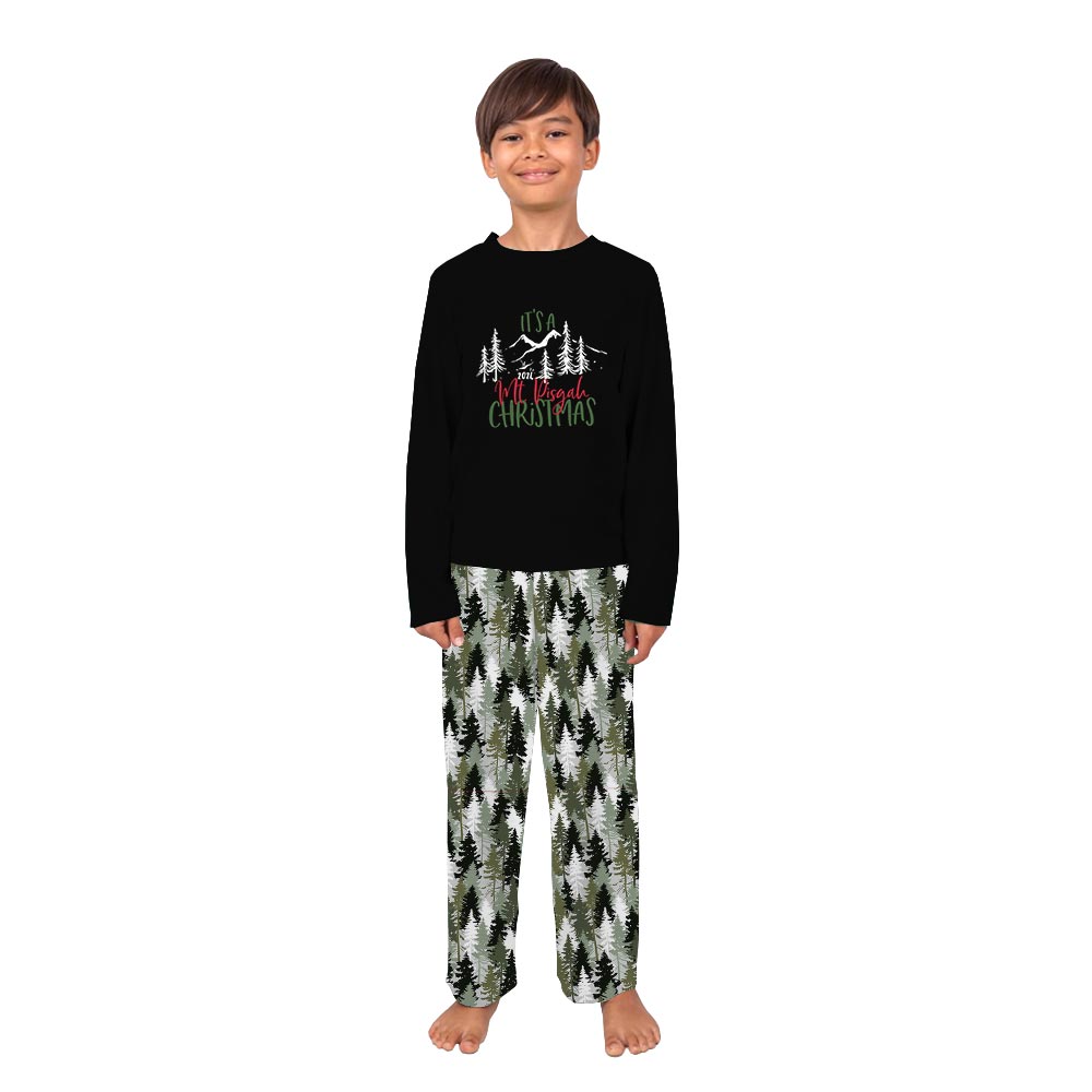 Mountain Christmas Pajamas With Personalized Name Family Christmas PJs Mountain Christmas Pajamas With Personalized Name Family Christmas PJs