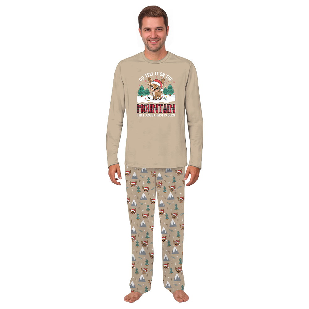 Cute Mountain Reindeer Matching Family Christmas Jammies Cute Mountain Reindeer Matching Family Christmas Jammies