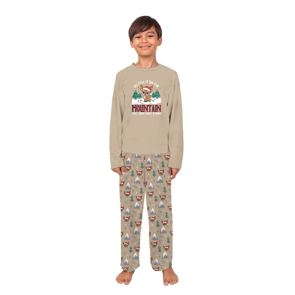 Cute Mountain Reindeer Matching Family Christmas Jammies Cute Mountain Reindeer Matching Family Christmas Jammies