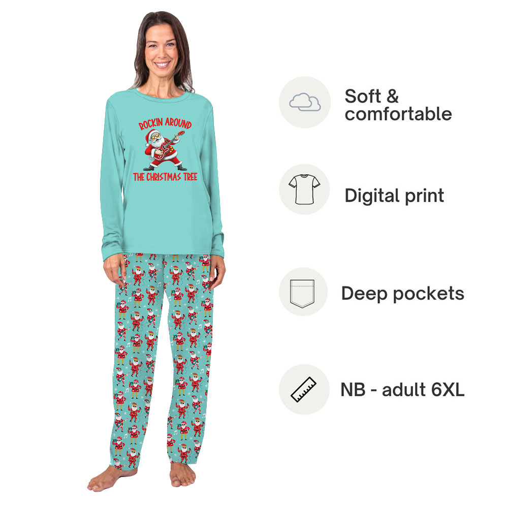 Funny Rockin Around The Christmas Tree Music Christmas Pajamas Funny Rockin Around The Christmas Tree Music Christmas Pajamas