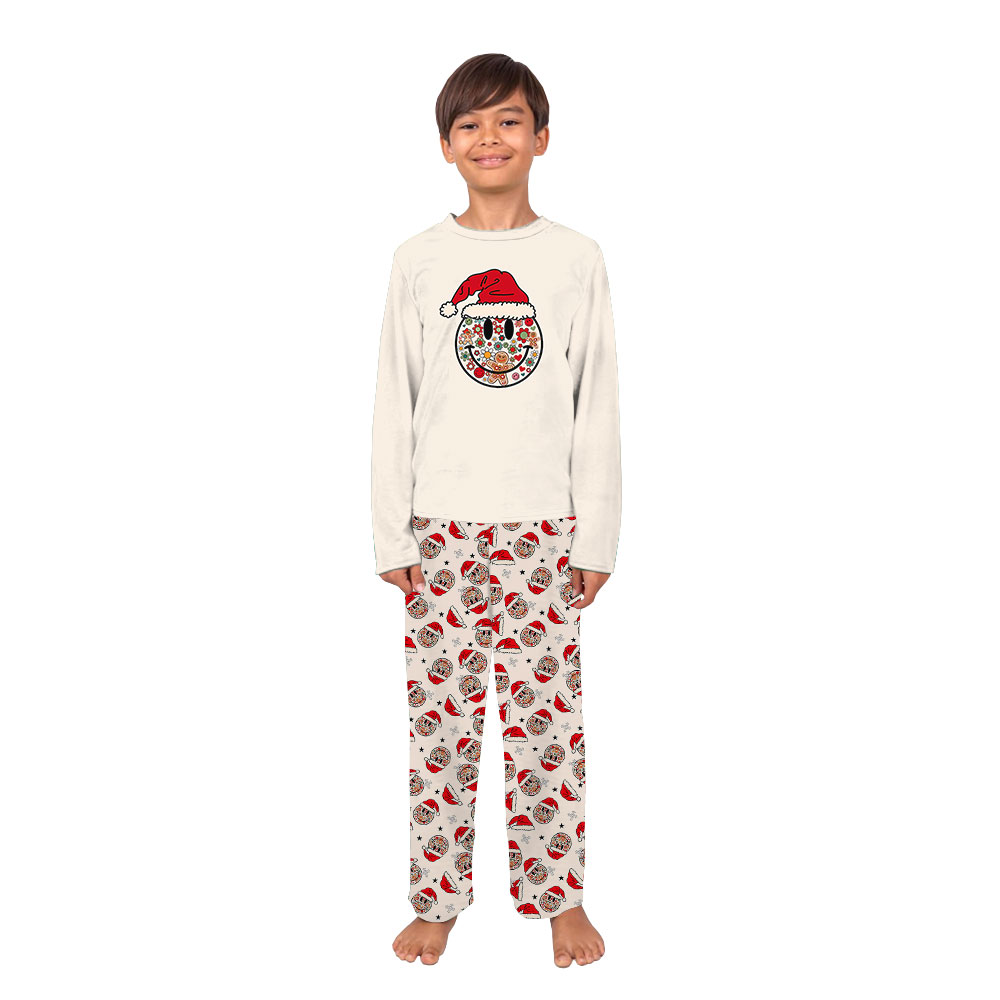 Happy Face Retro Christmas Pajamas For Family Happy Face Retro Christmas Pajamas For Family