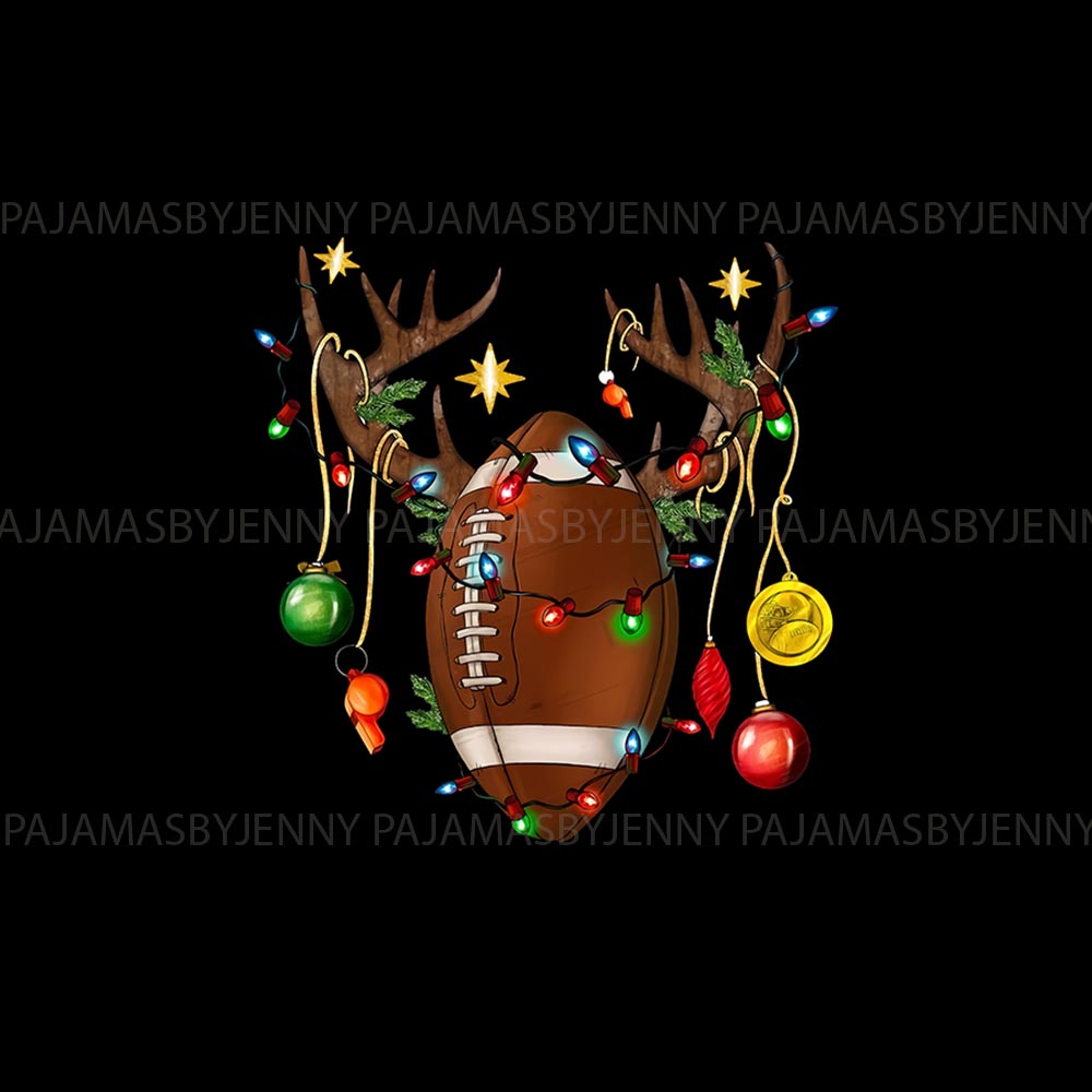 Football Themed Matching Dog And Owner Holiday Pajamas