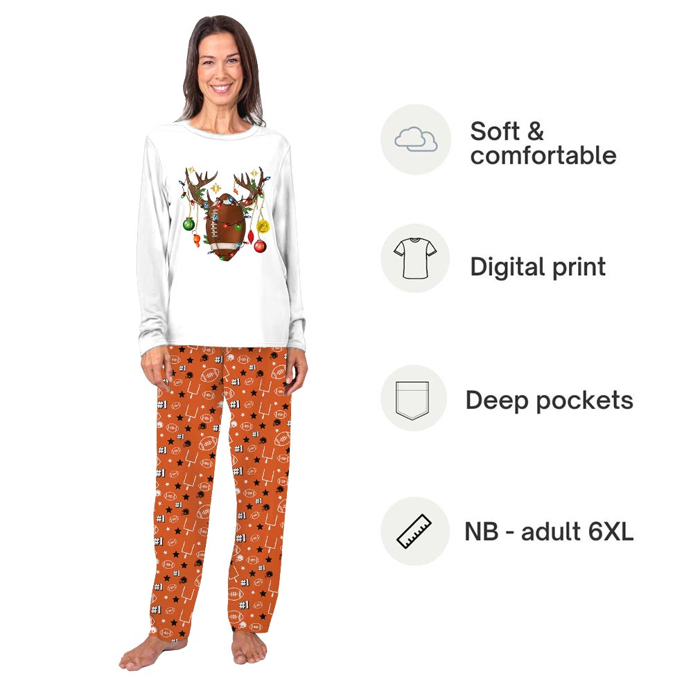Family Football Christmas Pajama Sets Family Football Christmas Pajama Sets