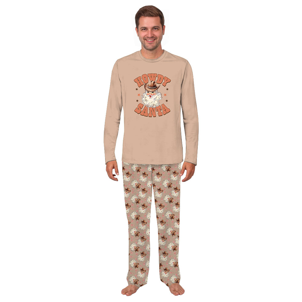 Howdy Cowboy Santa Christmas Pajamas For Family Howdy Cowboy Santa Christmas Pajamas For Family