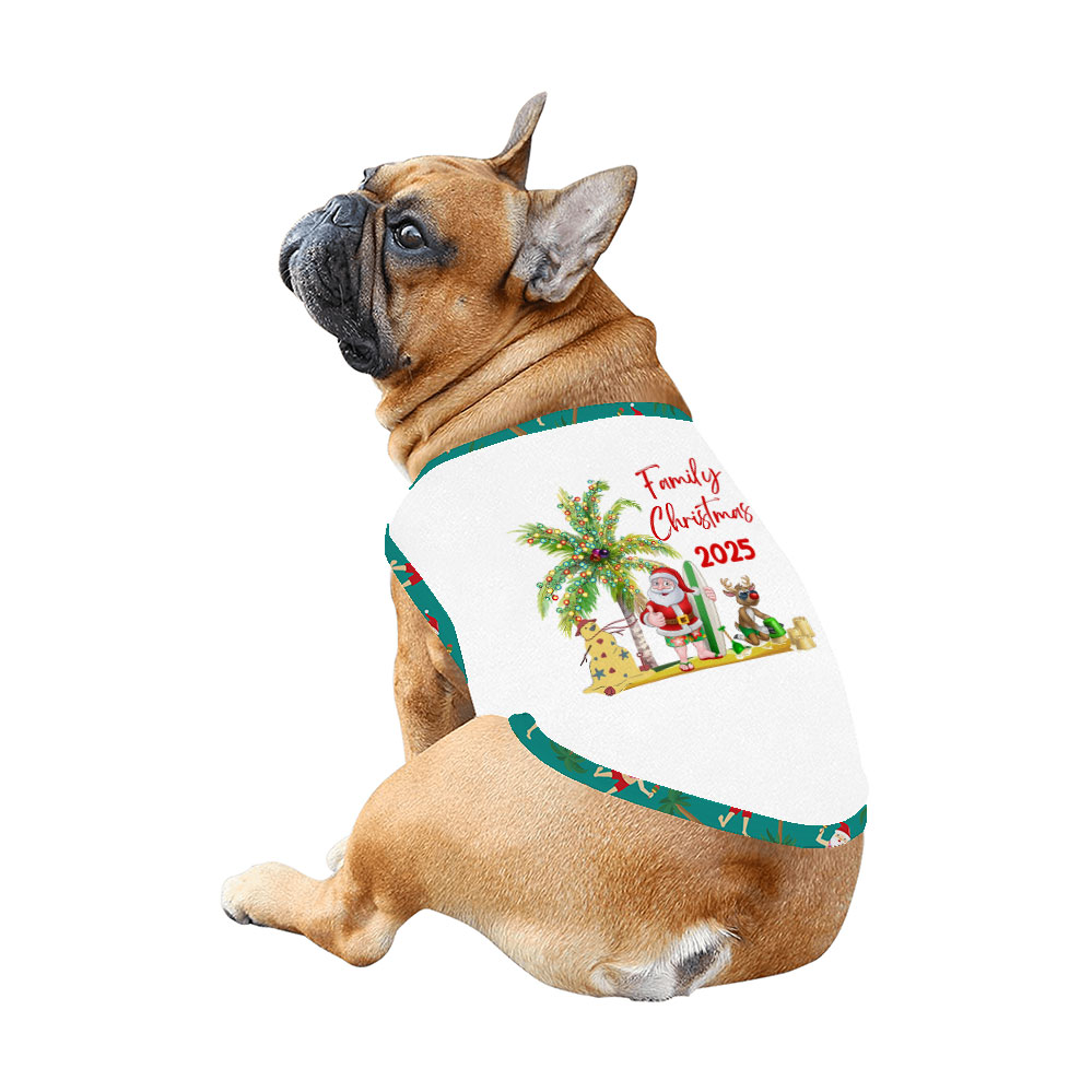 Unique Santa Beach Palm Tree Christmas Pajamas For Family