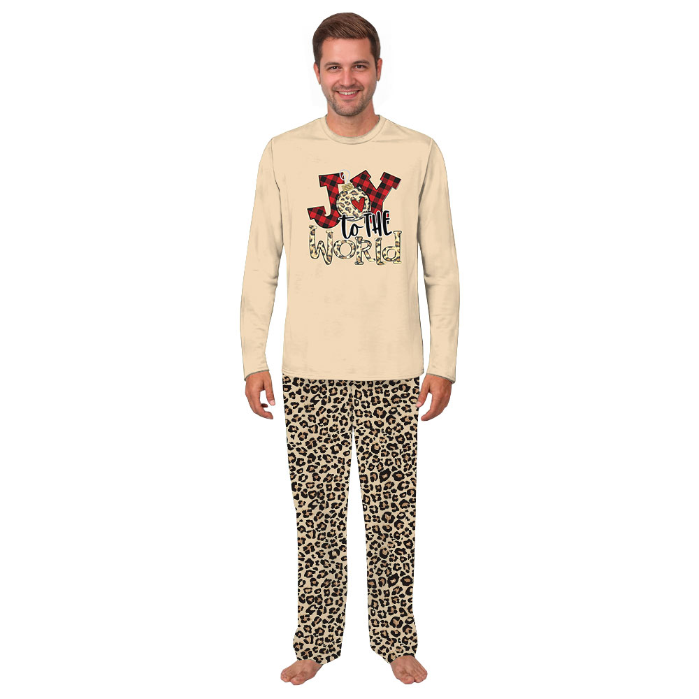 Unique Joy To The World Cheetah Print Christmas Pajamas Unique Joy To The World Cheetah Print Christmas Pajamas