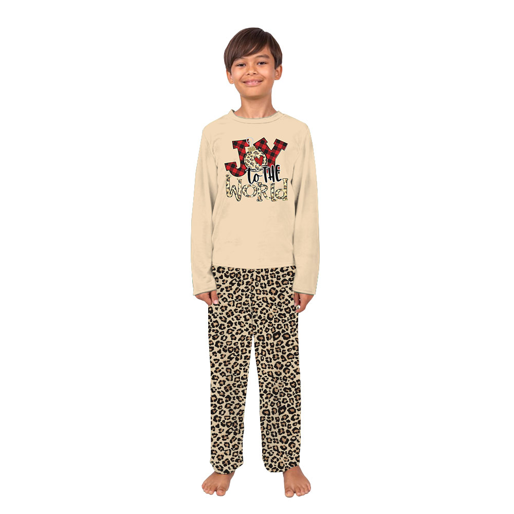 Unique Joy To The World Cheetah Print Christmas Pajamas Unique Joy To The World Cheetah Print Christmas Pajamas