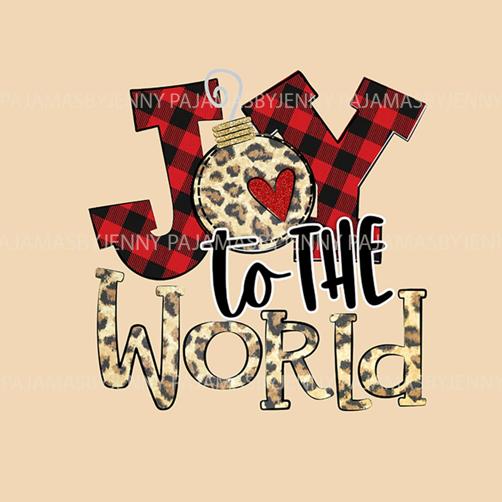 Unique Joy To The World Cheetah Print Christmas Pajamas Unique Joy To The World Cheetah Print Christmas Pajamas