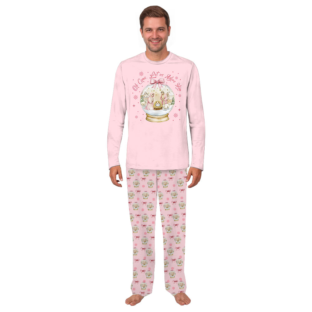 Family Matching Pajamas For Christmas Sayings Let Us Adore Him Family Matching Pajamas For Christmas Sayings Let Us Adore Him