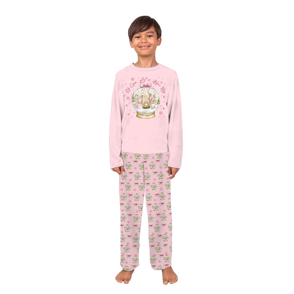 Family Matching Pajamas For Christmas Sayings Let Us Adore Him Family Matching Pajamas For Christmas Sayings Let Us Adore Him