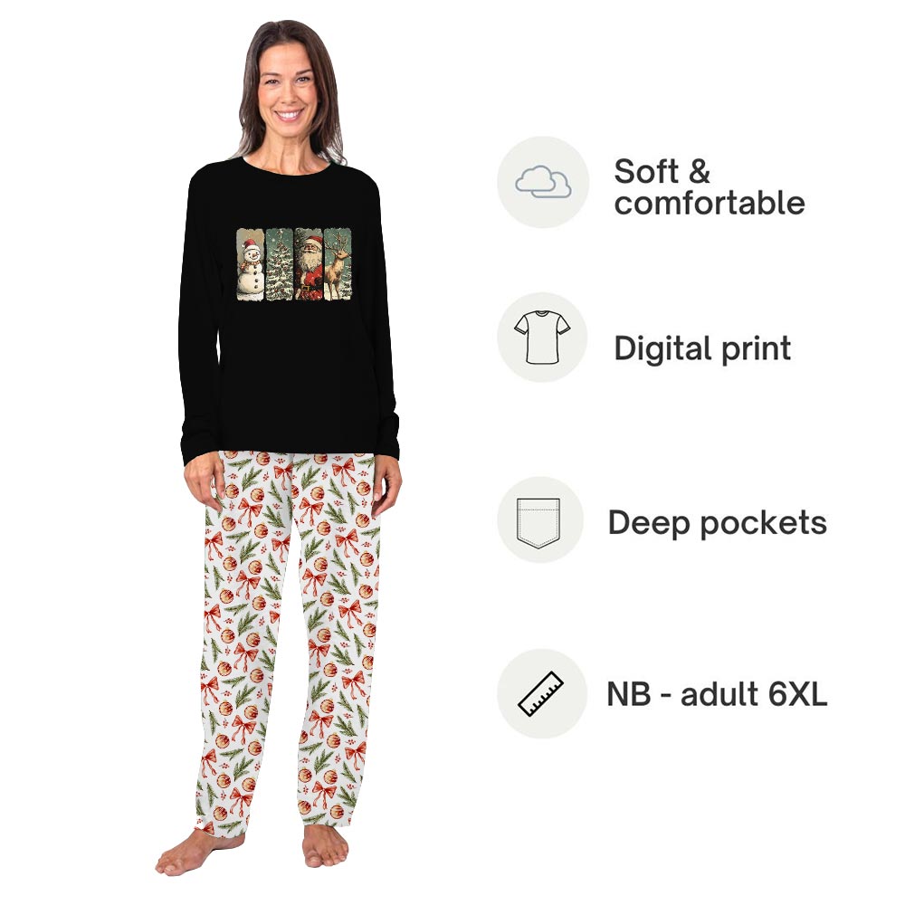 Retro Christmas Family Matching Pajamas For Christmas Retro Christmas Family Matching Pajamas For Christmas
