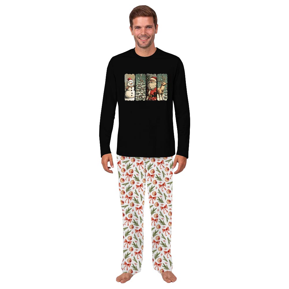 Retro Christmas Family Matching Pajamas For Christmas Retro Christmas Family Matching Pajamas For Christmas