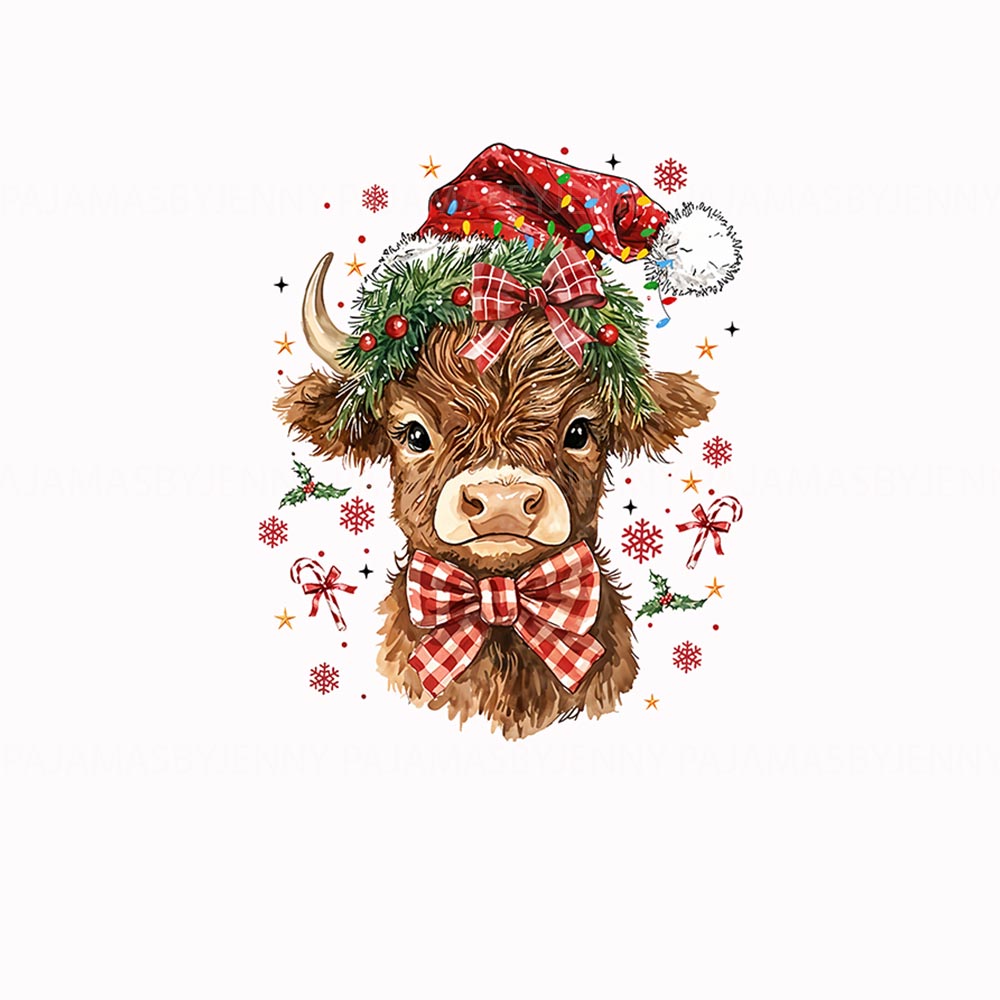 Highland Cow Christmas Pajamas For Adults And Kids Highland Cow Christmas Pajamas For Adults And Kids