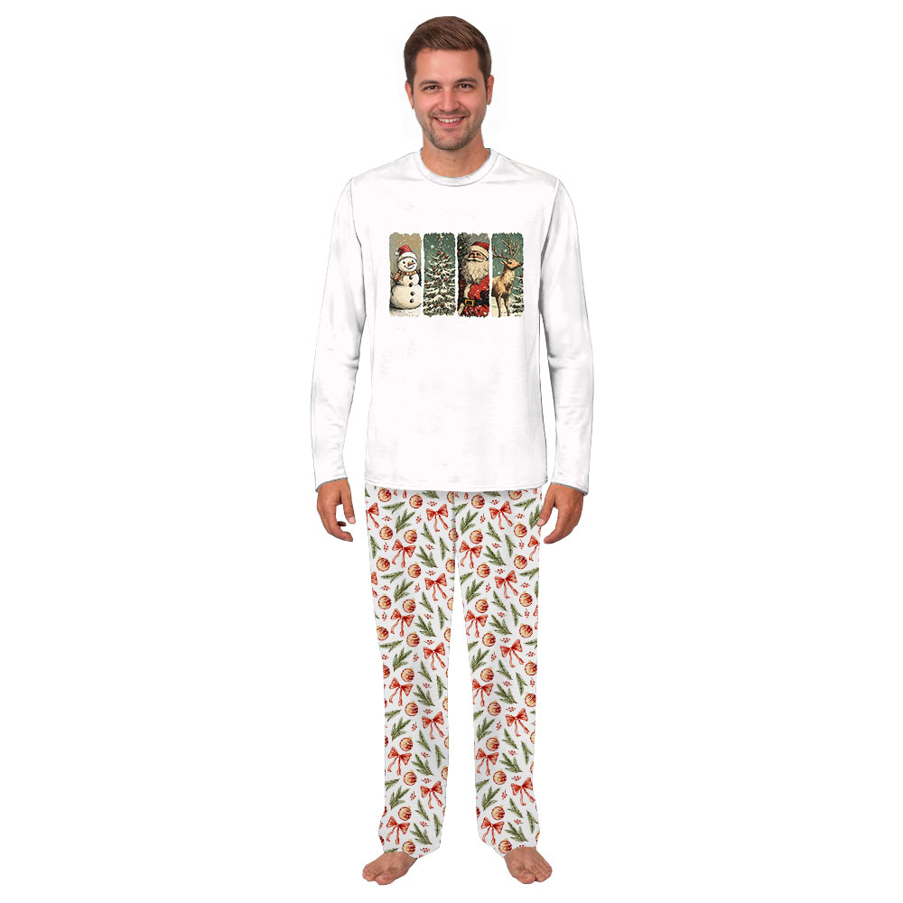 Retro Santa Claus Matching Dog And Owner Holiday Pajamas Retro Santa Claus Matching Dog And Owner Holiday Pajamas