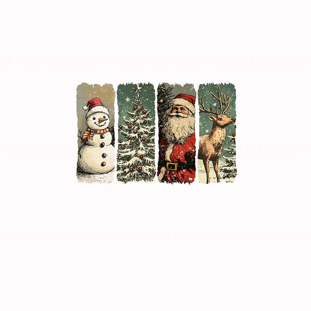 Retro Santa Claus Matching Dog And Owner Holiday Pajamas Retro Santa Claus Matching Dog And Owner Holiday Pajamas