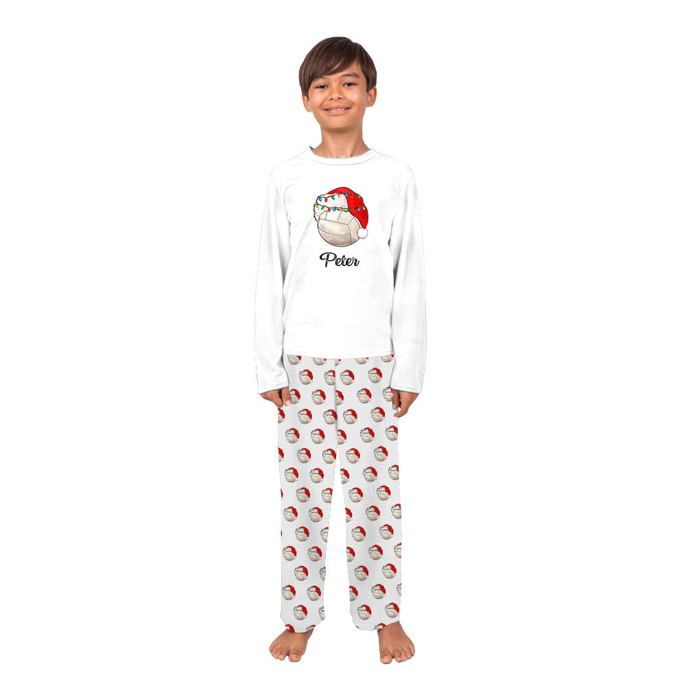 Personalized Volleyball Pajamas Sets For Xmas With Name