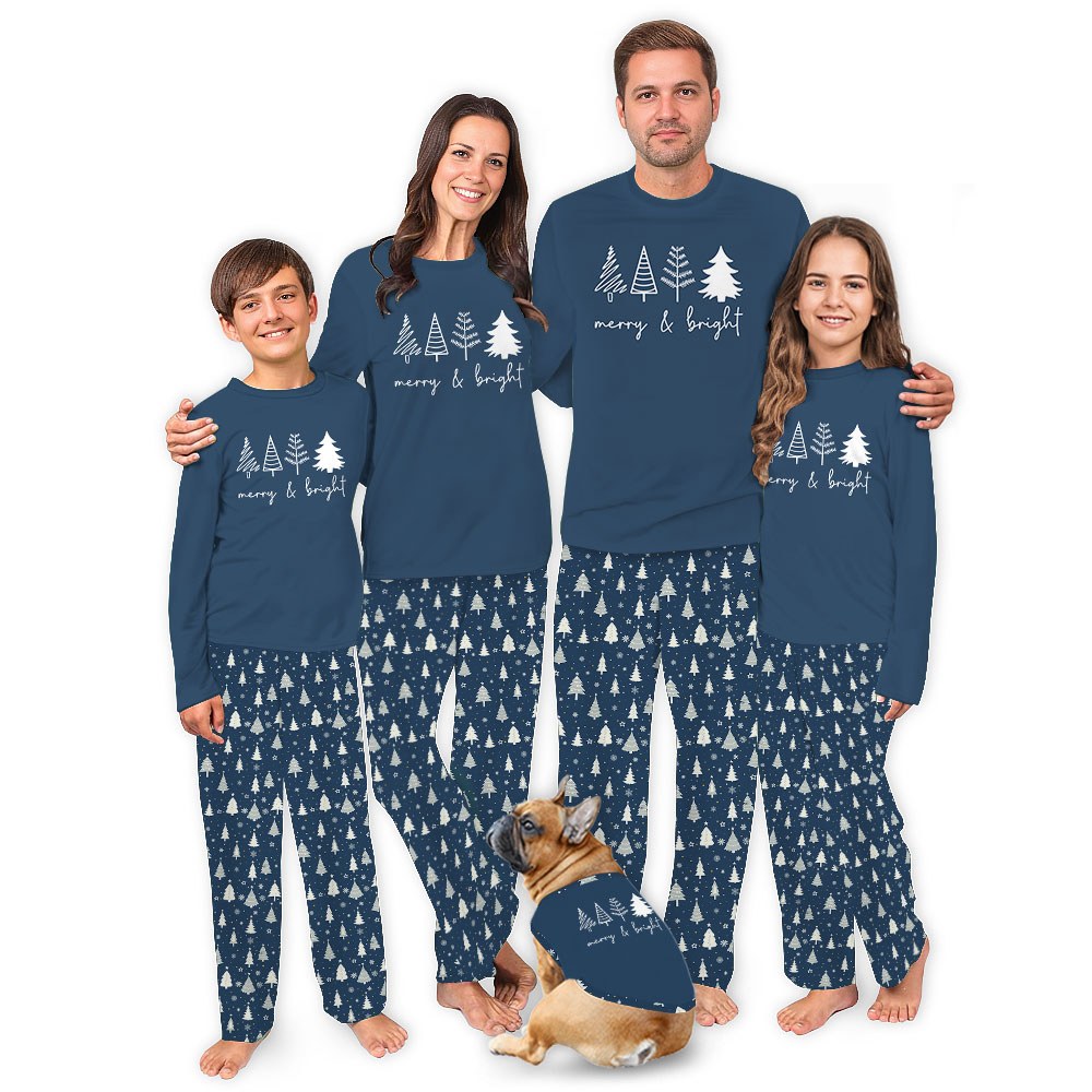 Festive Merry And Bright Family Pajamas For Xmas Festive Merry And Bright Family Pajamas For Xmas