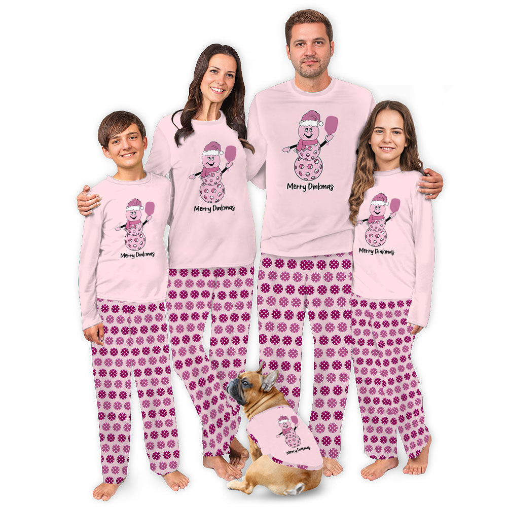 Pink Merry Dinkmas Matching Dog And Owner Holiday Pajamas Pink Merry Dinkmas Matching Dog And Owner Holiday Pajamas