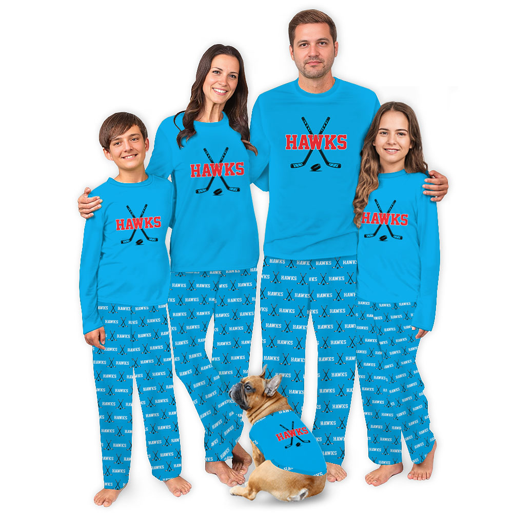 Customizable Hockey Family Pajamas For Men And Women Customizable Hockey Family Pajamas For Men And Women
