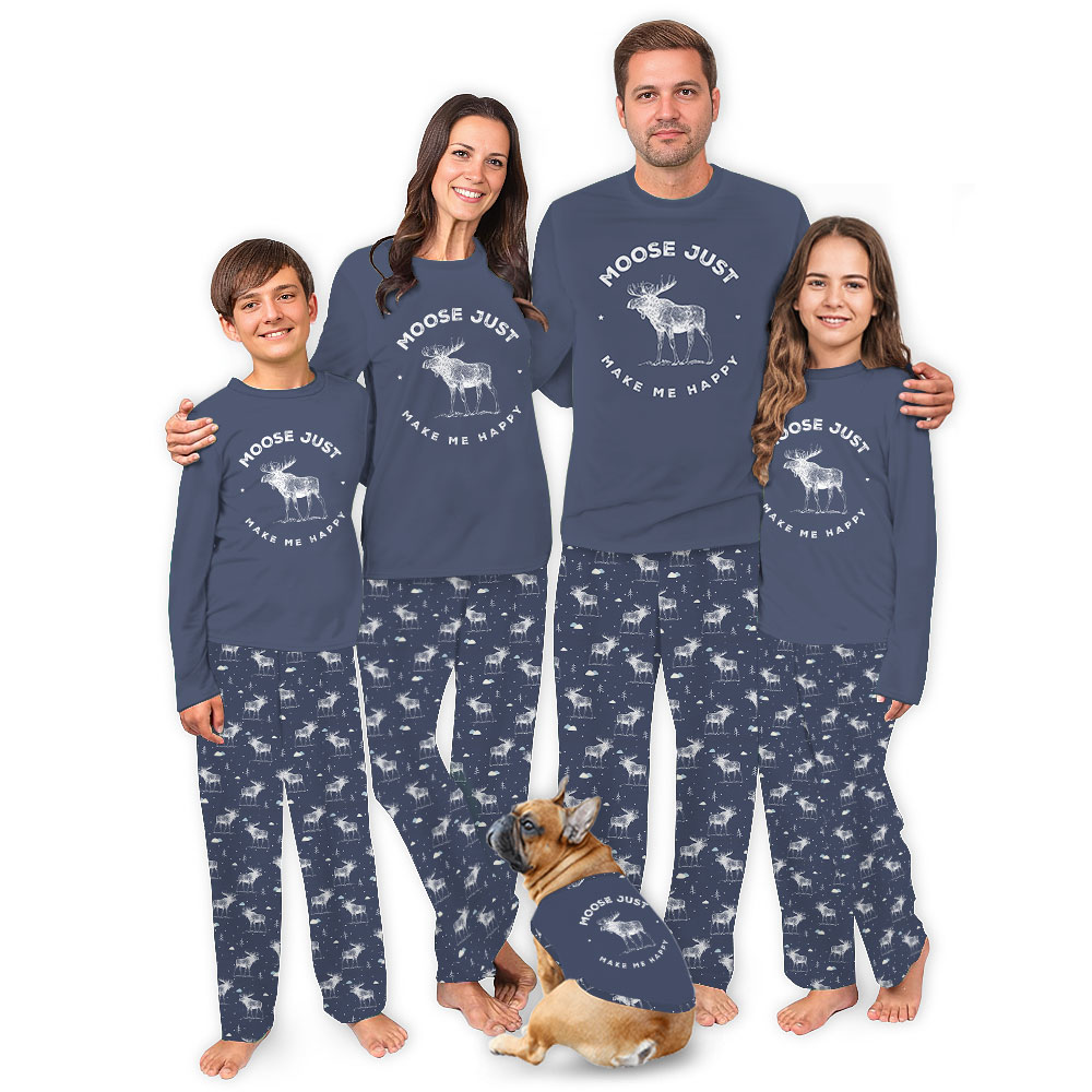 Unique Moose Family Pajamas With Plus Size Unique Moose Family Pajamas With Plus Size