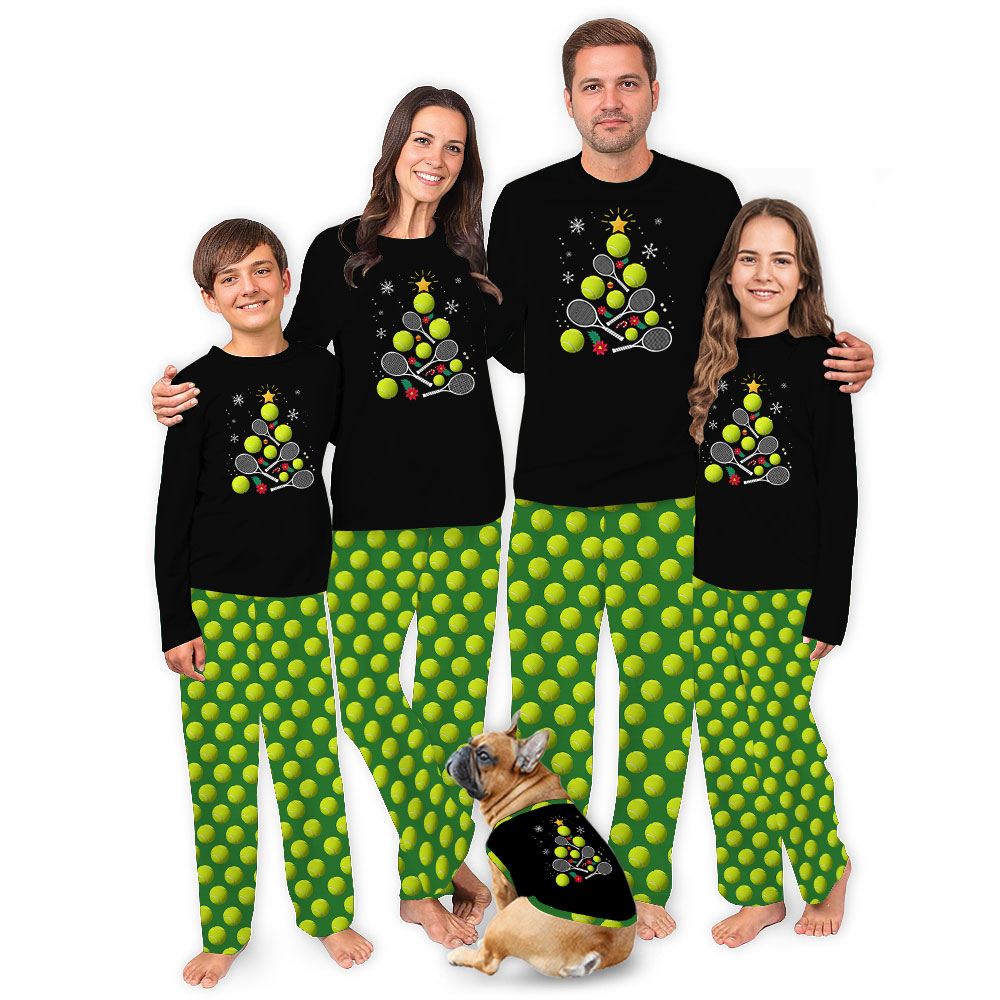 Festive Tennis Ball Pajamas For Christmas Festive Tennis Ball Pajamas For Christmas