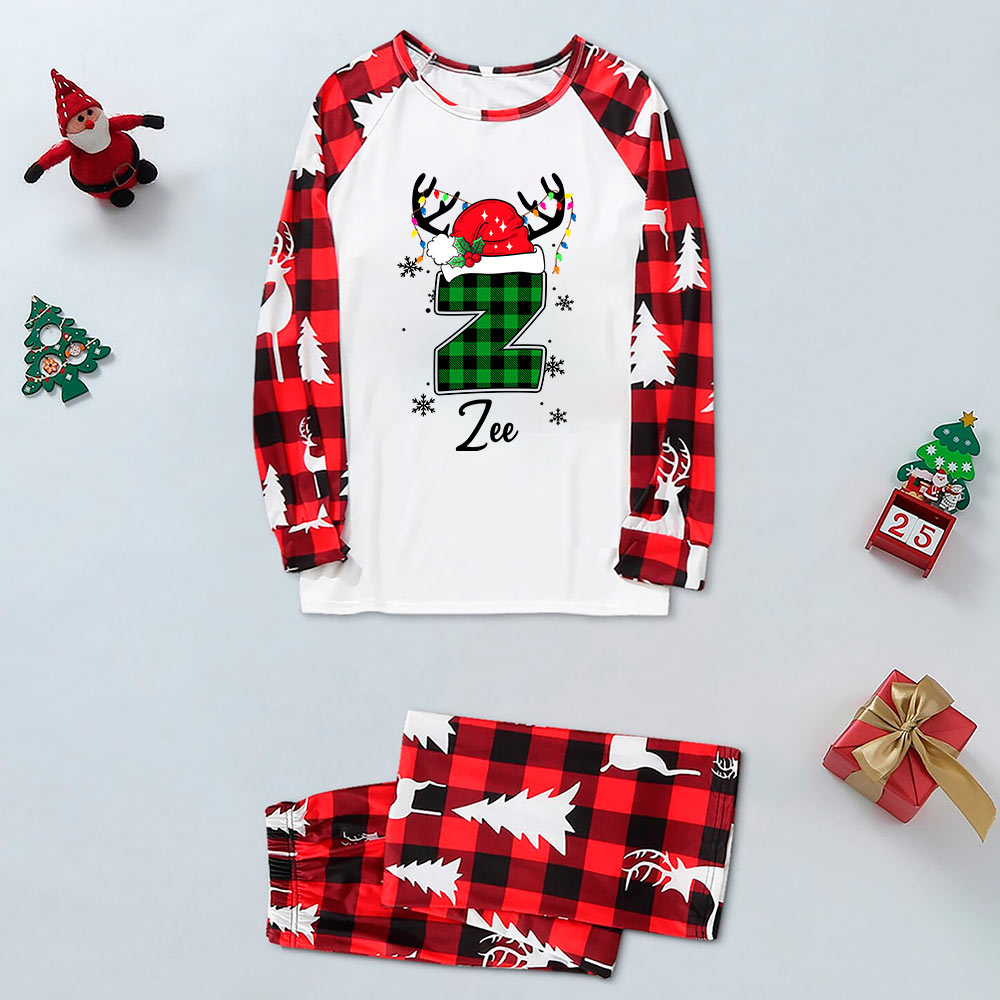 Personalized Reindeer Matching Family Christmas Pajamas With Names Personalized Reindeer Matching Family Christmas Pajamas With Names