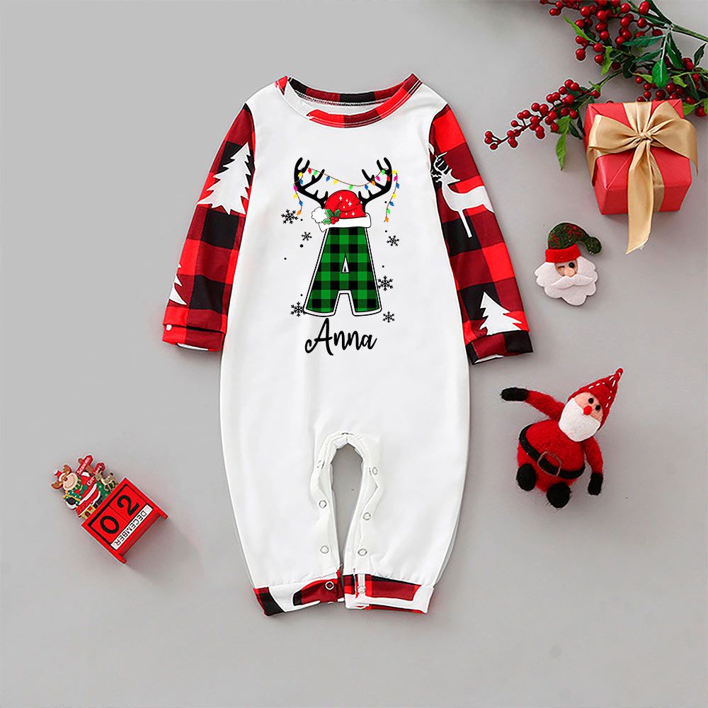 Personalized Reindeer Matching Family Christmas Pajamas With Names Personalized Reindeer Matching Family Christmas Pajamas With Names