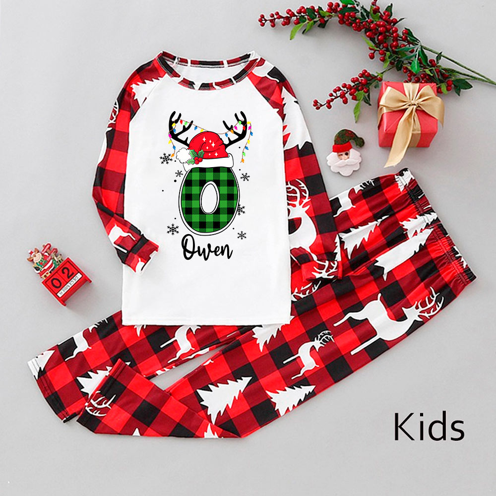 Personalized Reindeer Matching Family Christmas Pajamas With Names Personalized Reindeer Matching Family Christmas Pajamas With Names