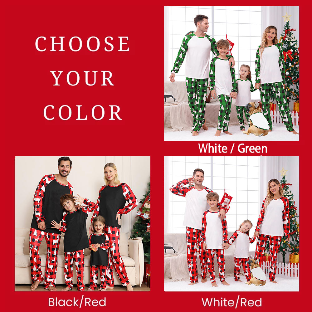 Personalized Reindeer Matching Family Christmas Pajamas With Names Personalized Reindeer Matching Family Christmas Pajamas With Names