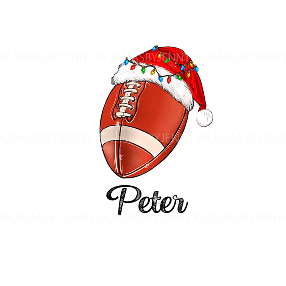 Personalized Football Christmas Pajamas For Adults And Kids Personalized Football Christmas Pajamas For Adults And Kids