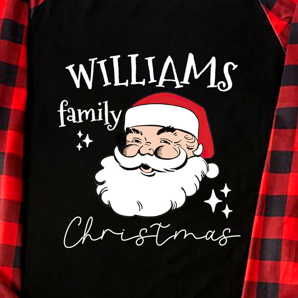 Personalized Family Name Santa Family Christmas Matching Pajamas Personalized Family Name Santa Family Christmas Matching Pajamas