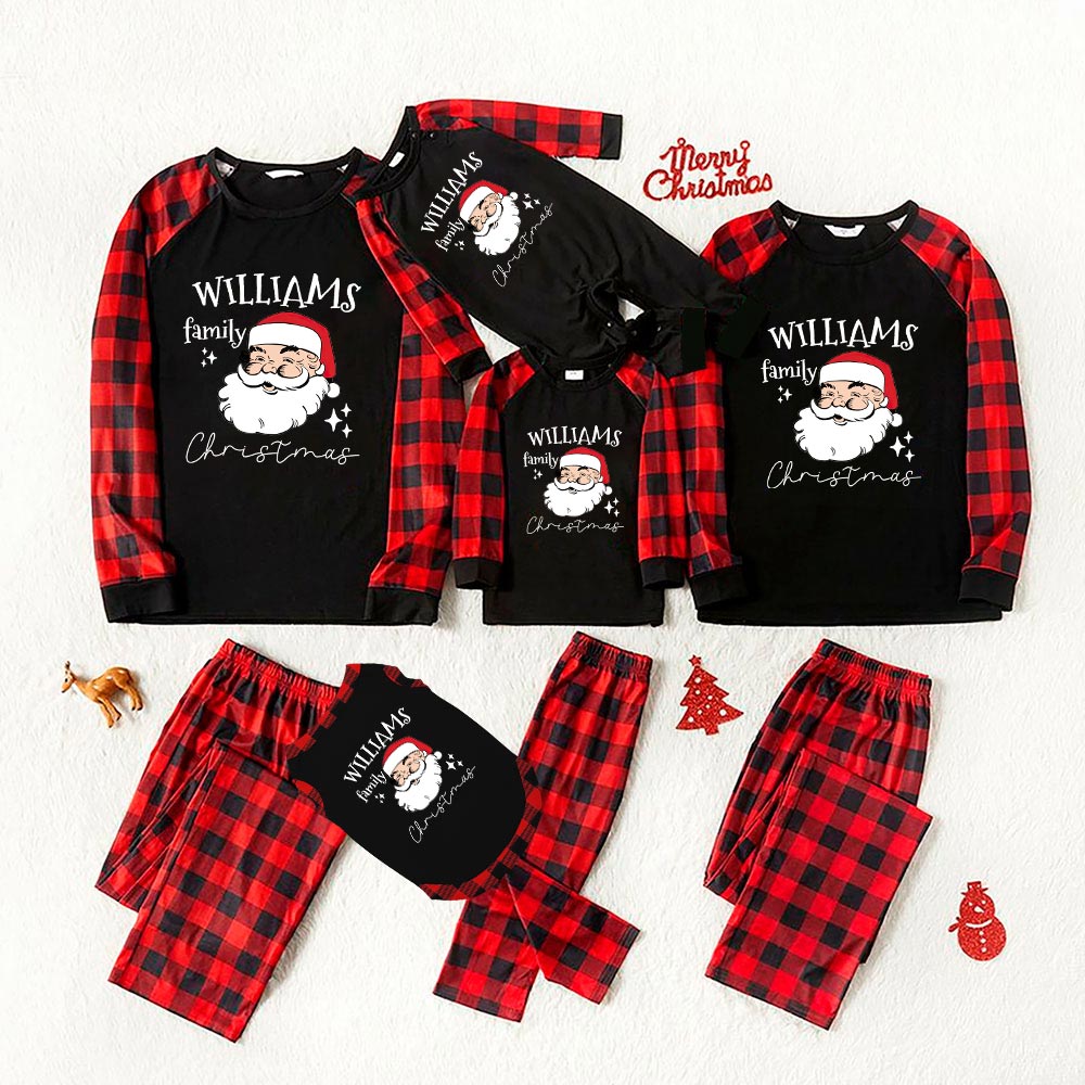 Personalized Family Name Santa Family Christmas Matching Pajamas Personalized Family Name Santa Family Christmas Matching Pajamas