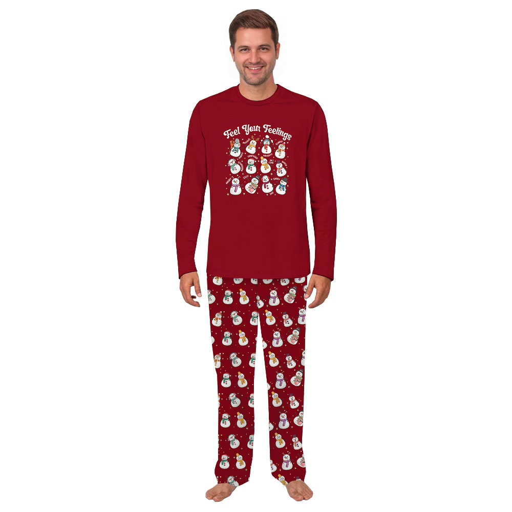 Cute Christmas Pjs With Mental Heath Snowman Cute Christmas Pjs With Mental Heath Snowman