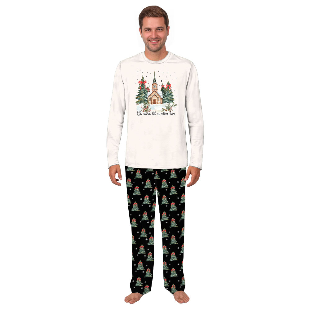 Matching Family Christian Christmas Jammies White Black Matching Family Christian Christmas Jammies White Black