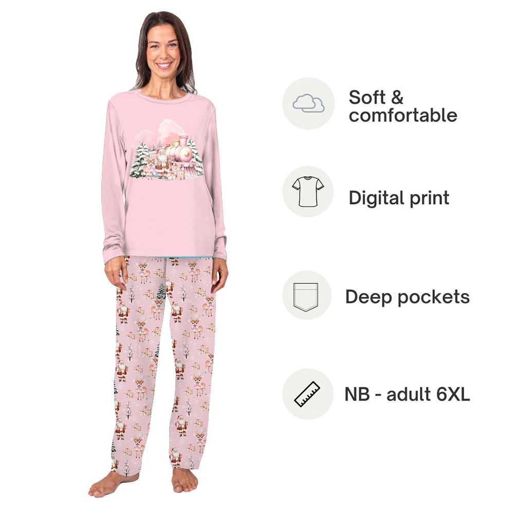 Festive Pink Santa Jammies For Christmas Festive Pink Santa Jammies For Christmas