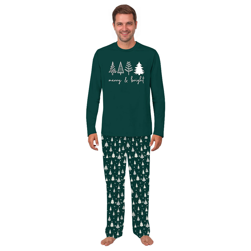 Merry And Bright Green Christmas Tree Pajamas Merry And Bright Green Christmas Tree Pajamas