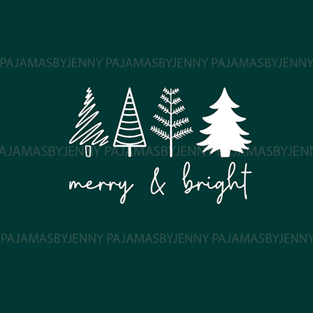 Merry And Bright Green Christmas Tree Pajamas Merry And Bright Green Christmas Tree Pajamas