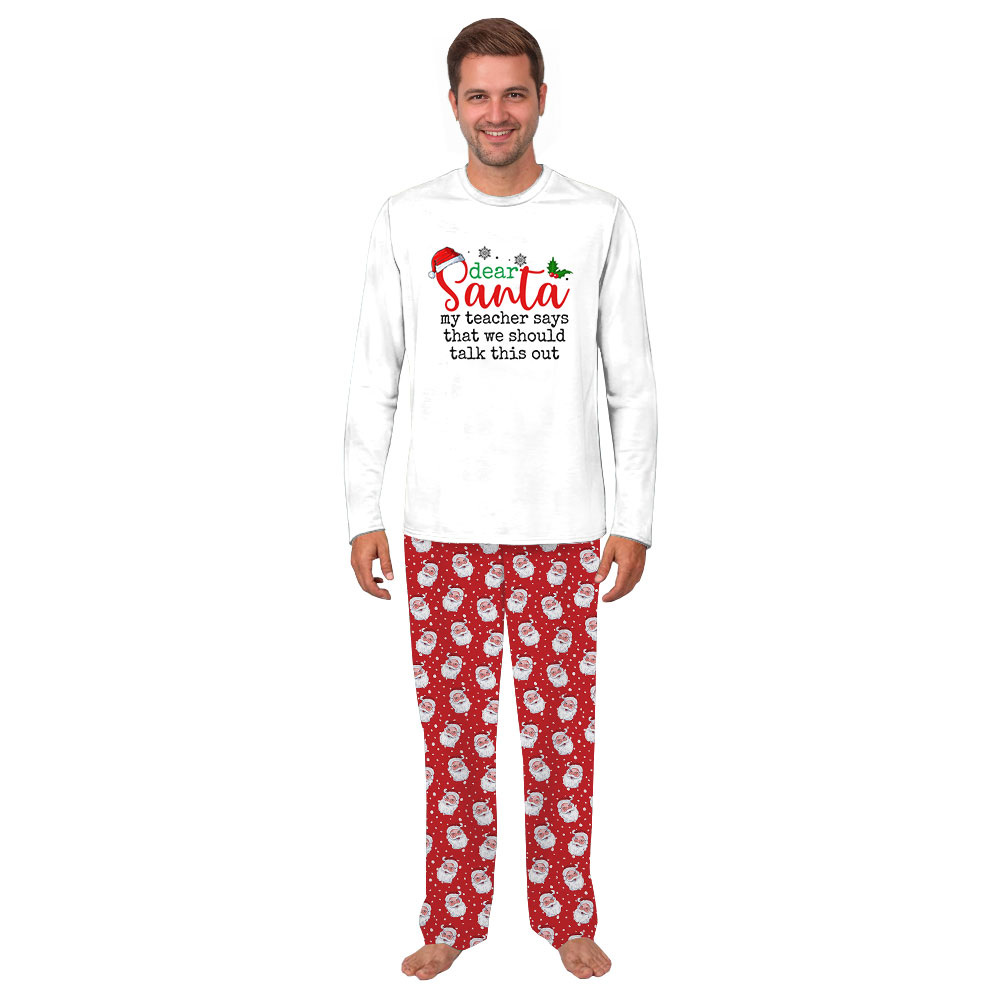 Personalized Funny Saying Dear Santa Family Christmas PJs Personalized Funny Saying Dear Santa Family Christmas PJs