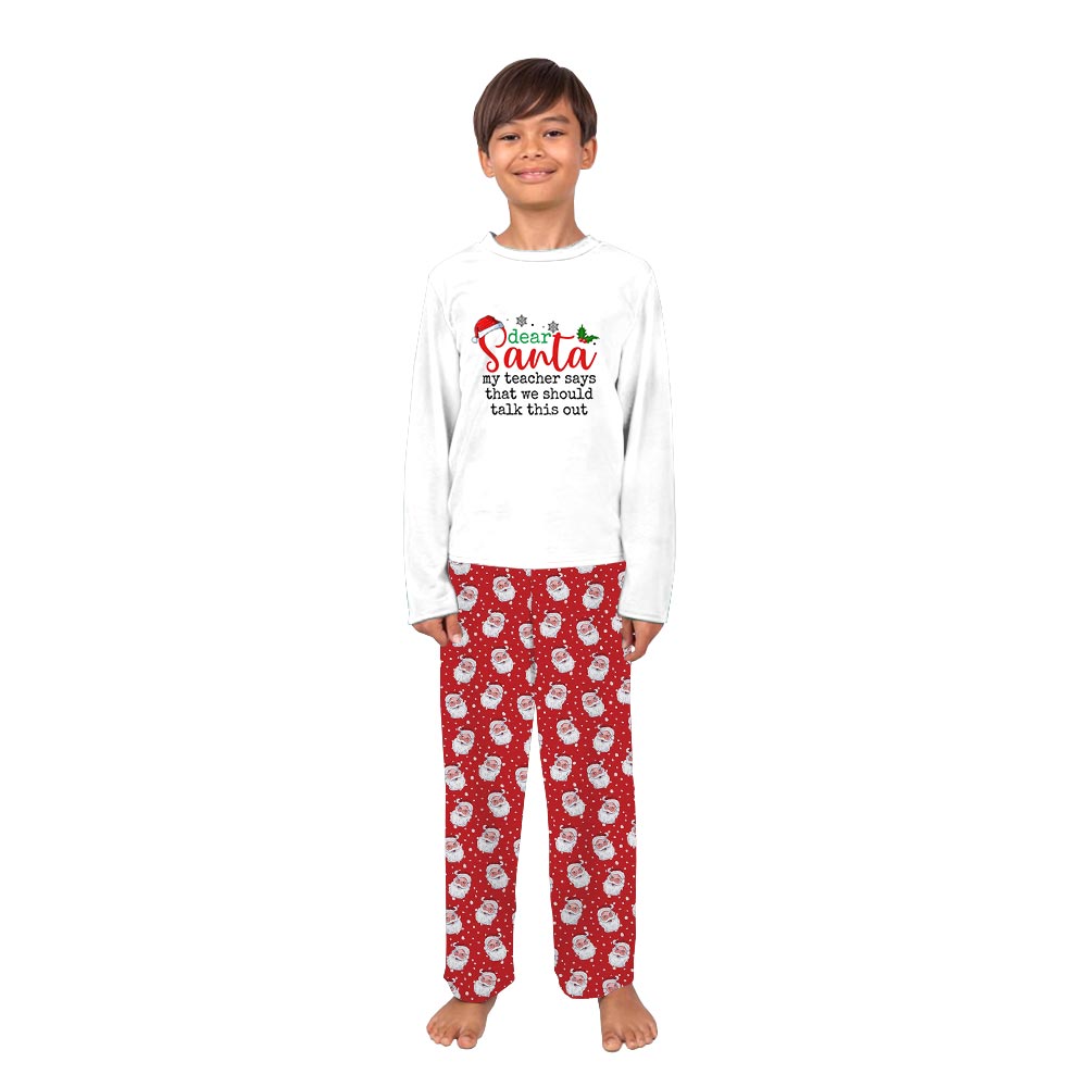 Personalized Funny Saying Dear Santa Family Christmas PJs Personalized Funny Saying Dear Santa Family Christmas PJs