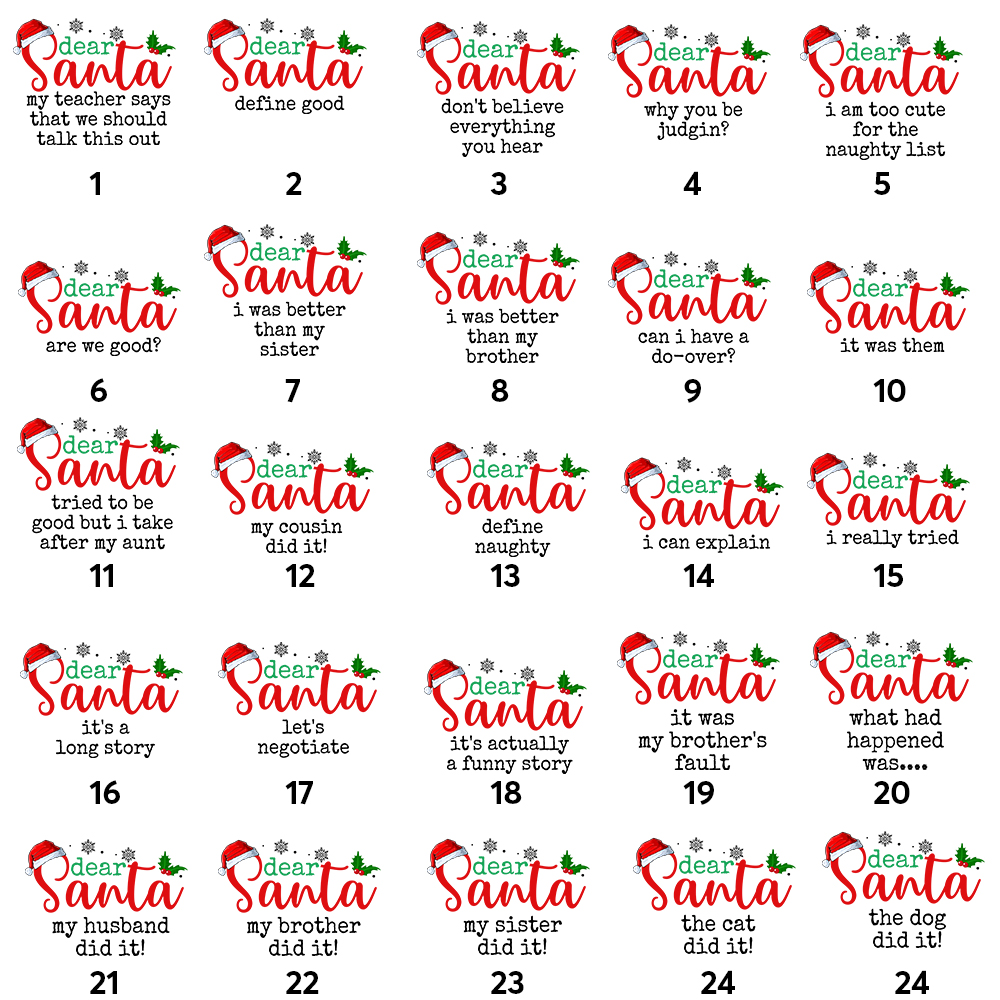 Personalized Funny Saying Dear Santa Family Christmas PJs Personalized Funny Saying Dear Santa Family Christmas PJs