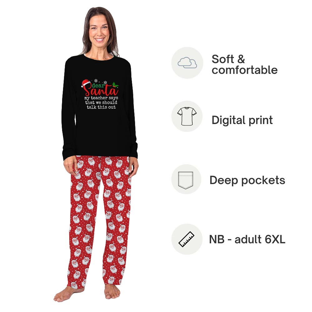 Dear Santa Custom Text Matching Family Christmas Jammies Dear Santa Custom Text Matching Family Christmas Jammies