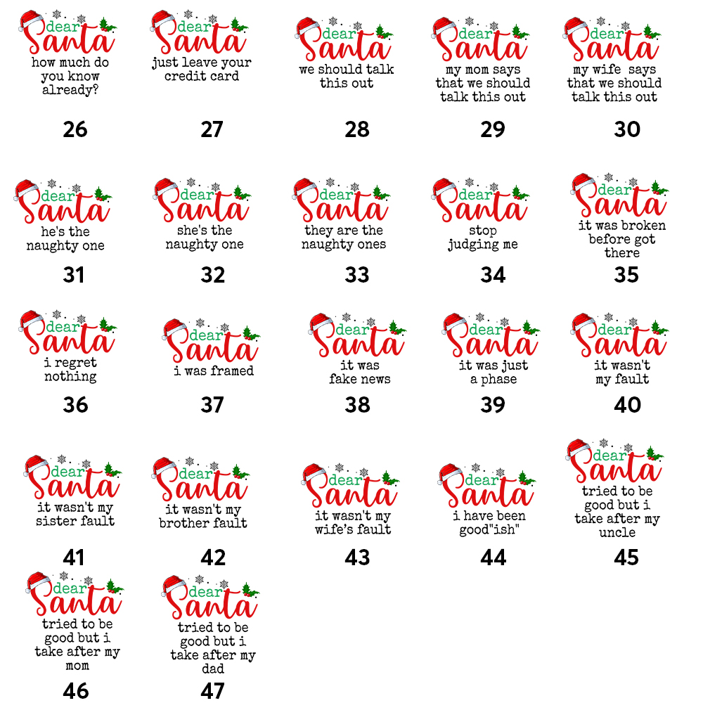 Personalized Funny Saying Dear Santa Family Christmas PJs Personalized Funny Saying Dear Santa Family Christmas PJs