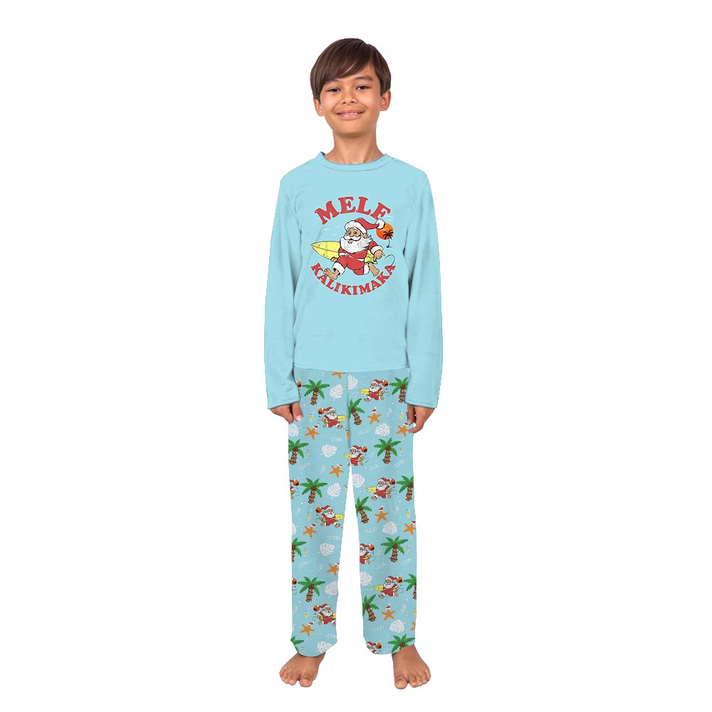 Funny Santa Mele Kalikimaka Family Matching Pajamas Funny Santa Mele Kalikimaka Family Matching Pajamas