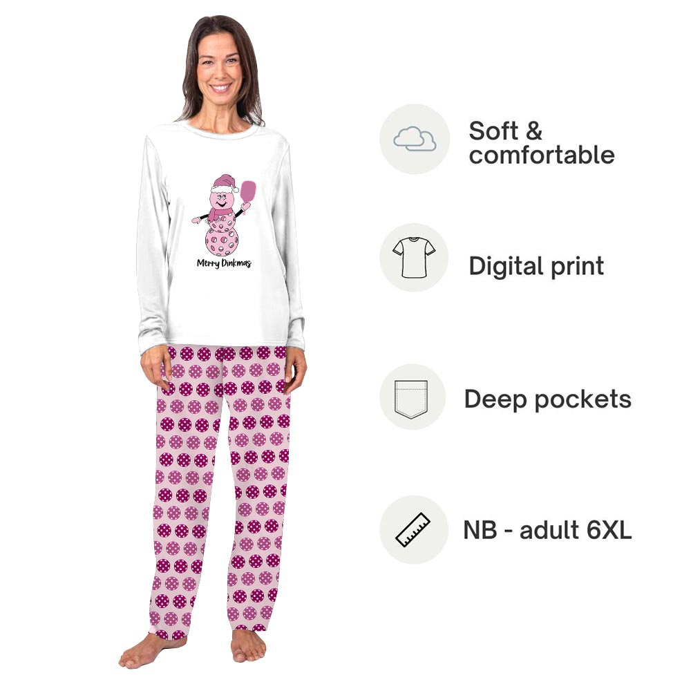 Pink Christmas Pickleball Matching Dog And Owner Holiday Pajamas Pink Christmas Pickleball Matching Dog And Owner Holiday Pajamas