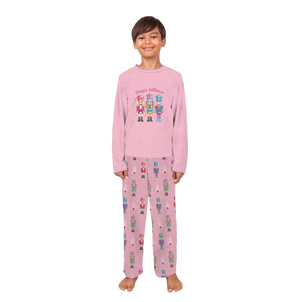 Pink Nutcrackers Happy Holiday Family Matching Pajamas For Christmas Pink Nutcrackers Happy Holiday Family Matching Pajamas For Christmas