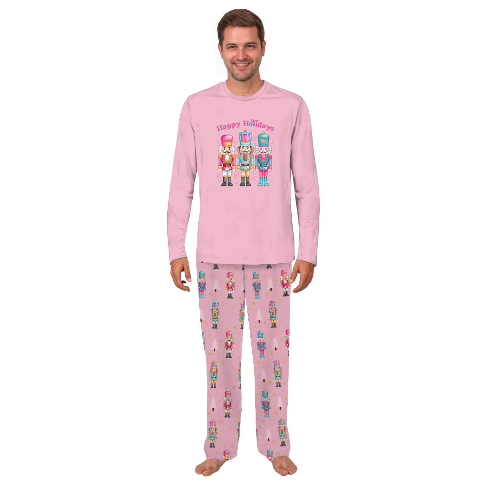 Pink Nutcrackers Happy Holiday Family Matching Pajamas For Christmas Pink Nutcrackers Happy Holiday Family Matching Pajamas For Christmas