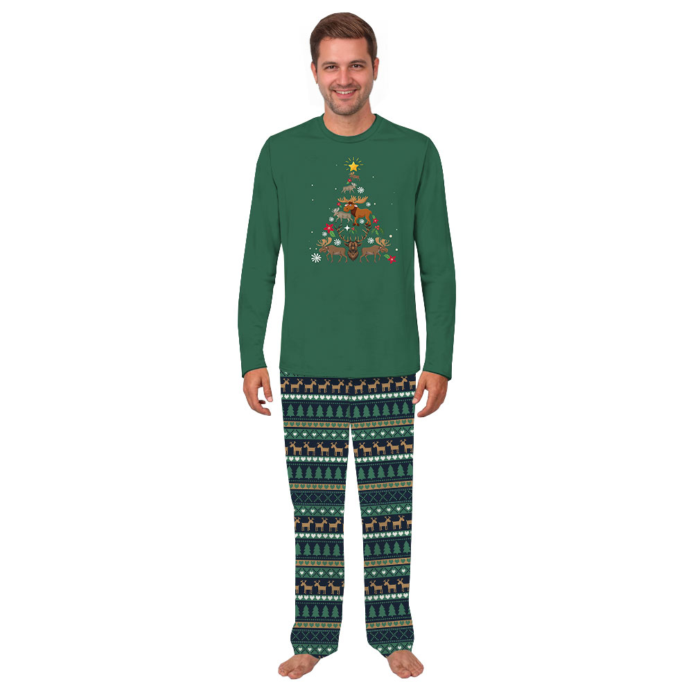 Matching Christmas Moose Pajamas For Adults Matching Christmas Moose Pajamas For Adults