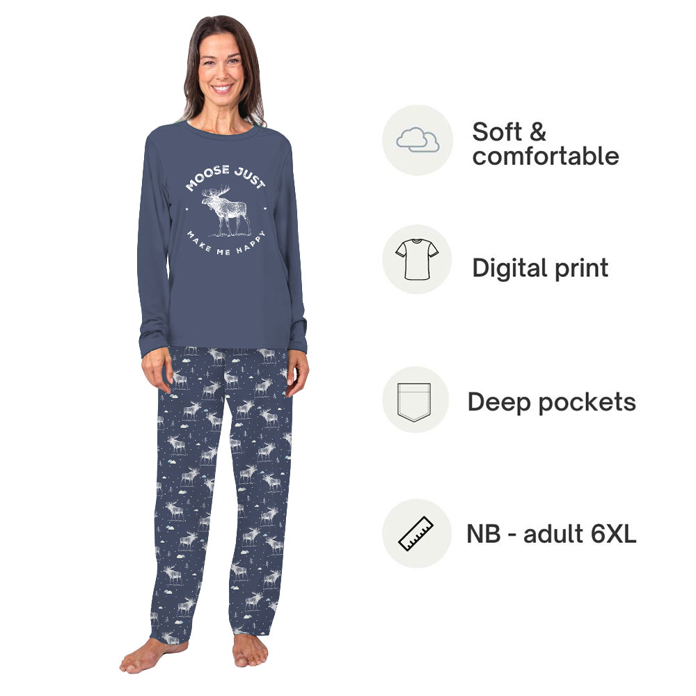 Unique Moose Family Pajamas With Plus Size Unique Moose Family Pajamas With Plus Size