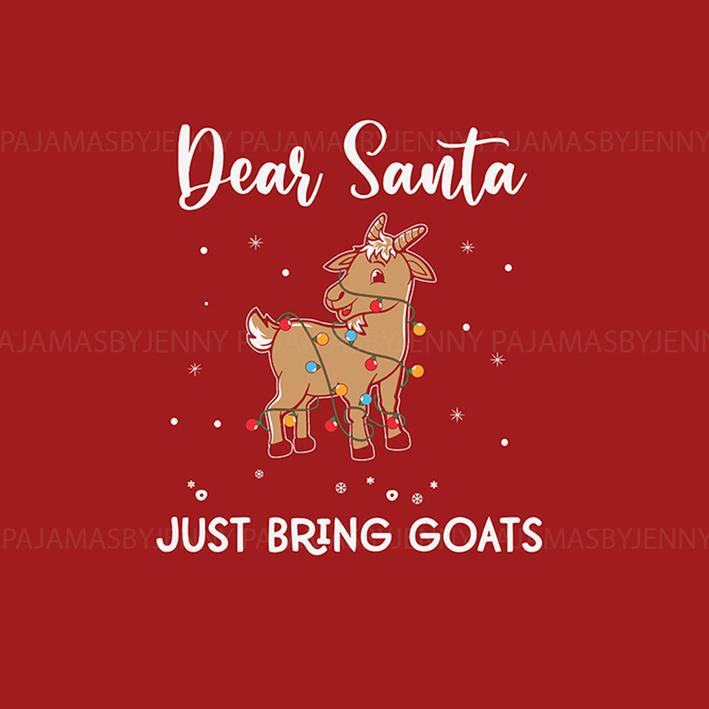 Cute Goat Pajamas For Adults And Kids Red